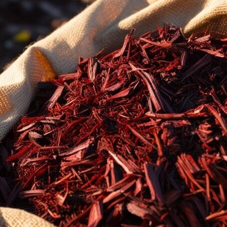 Bag of red Mulch